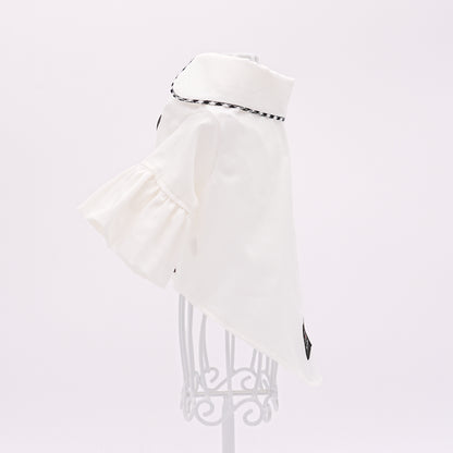 トリムフレアシャツ　ホワイト